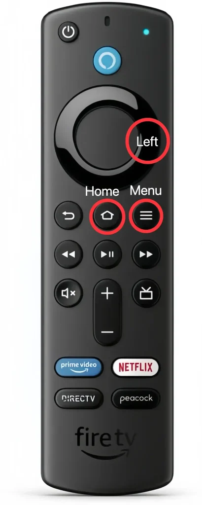 Reset buttons on Fire Voice remote