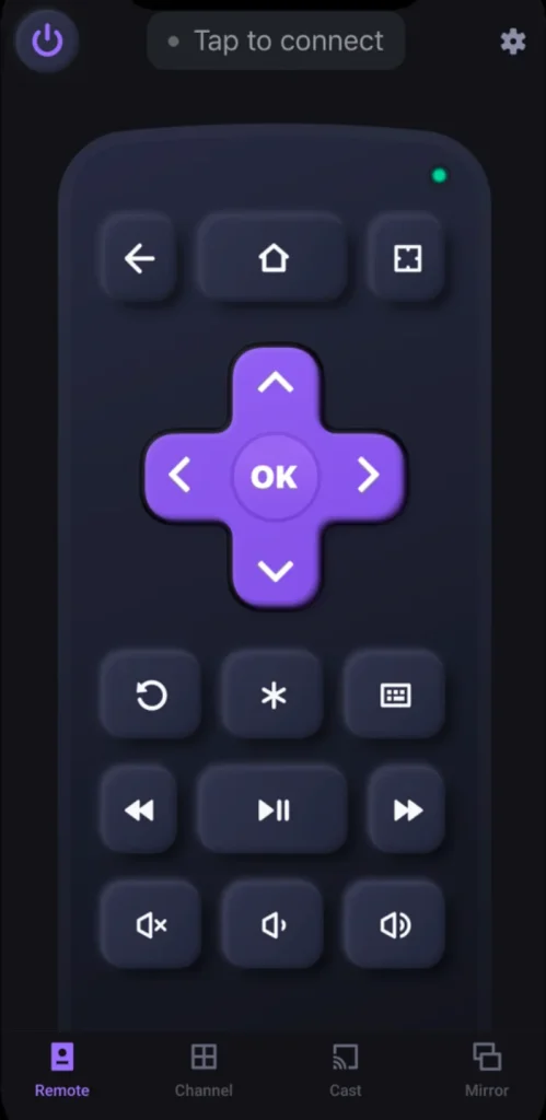 the Roku Remote app