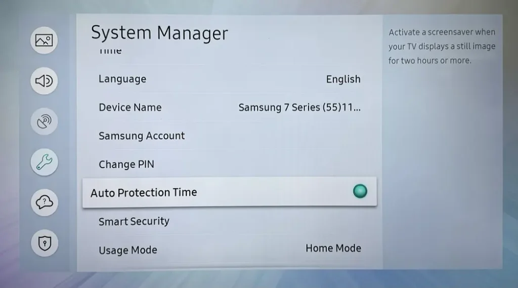 Power Saver Settings on Samsung TV