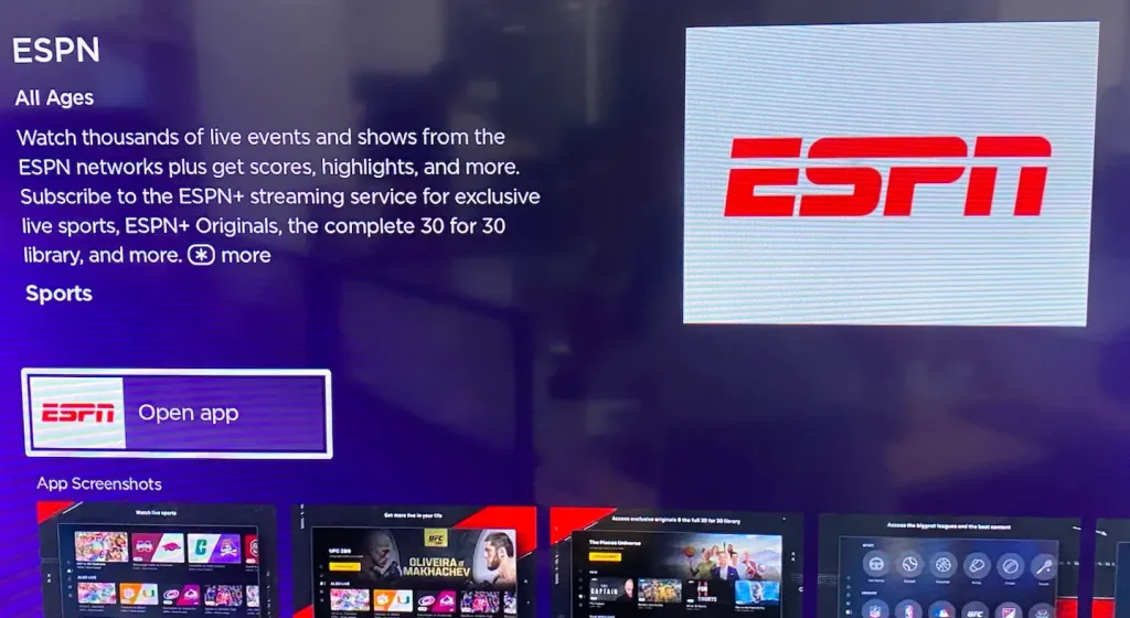 add ESPN to Roku