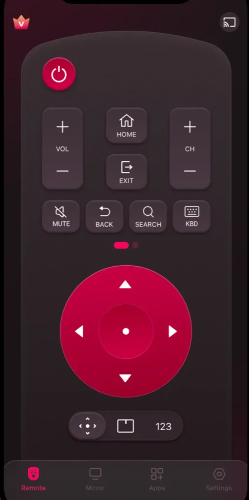 the third-party LG TV remote app