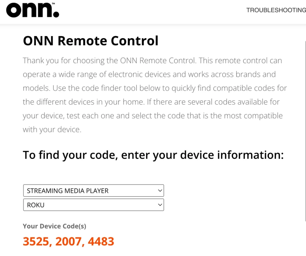 Onn universal remote codes for Roku