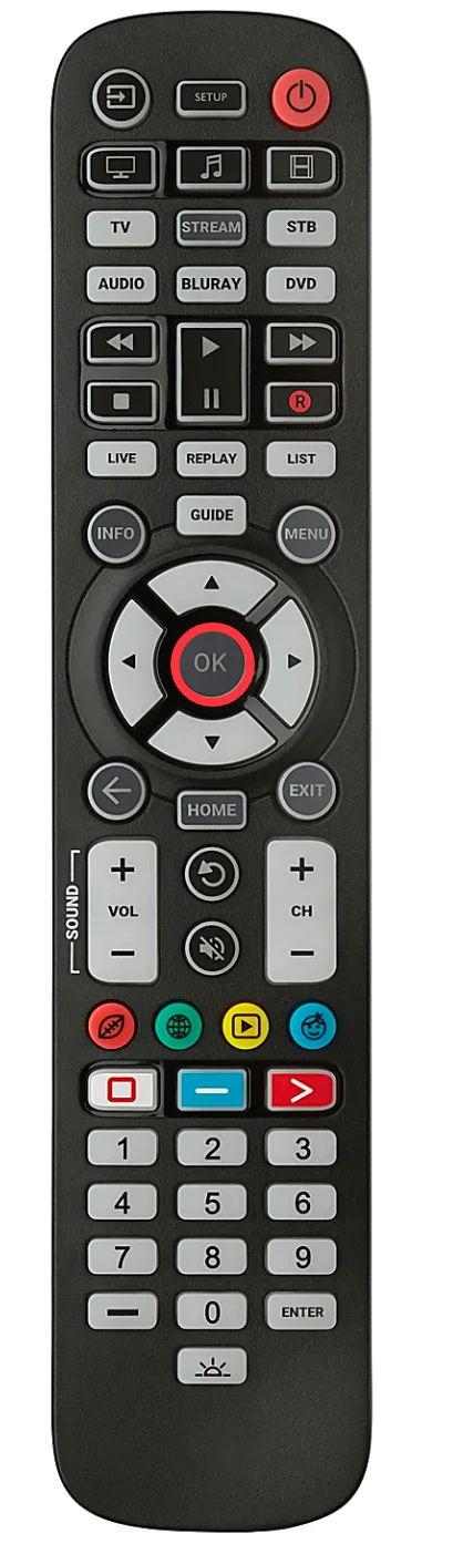 the OK button on Onn universal remote