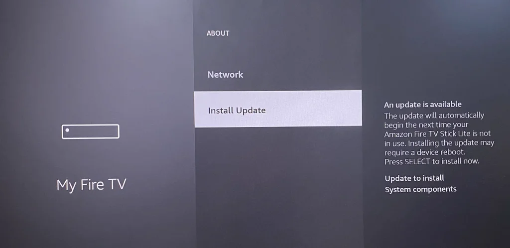 install available update on Firestick