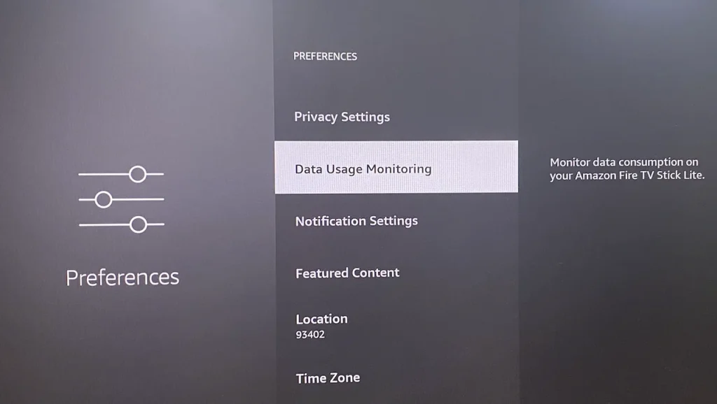 choose Data Usage Monitoring