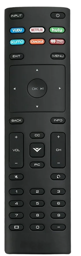 the Vizio TV remote control