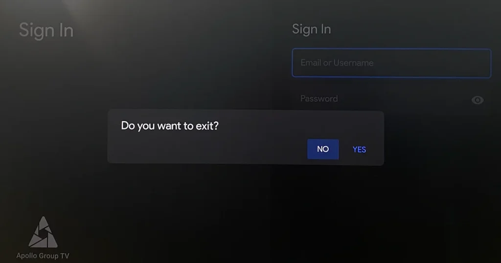 exit an app on Firestick