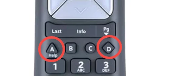 A and D buttons on the Xfinity remote