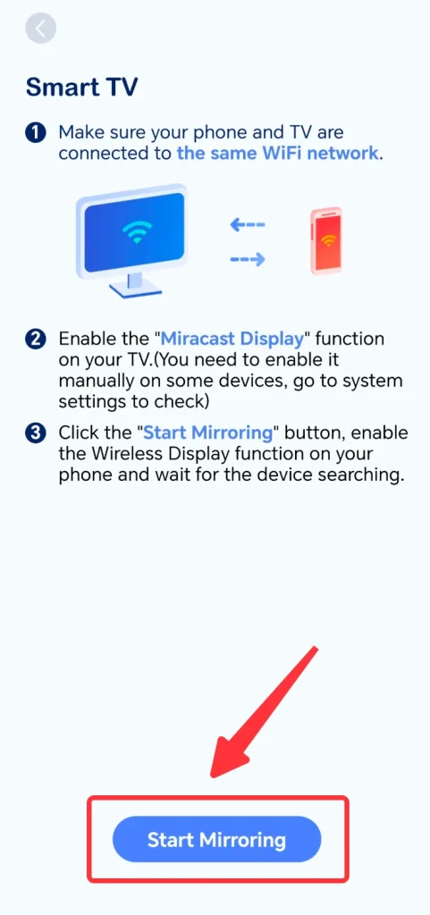 start mirroring