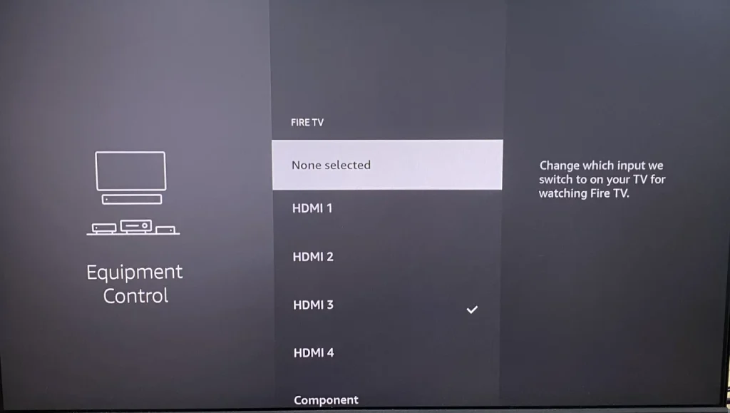 HDMI input option on Insignia Fire TV