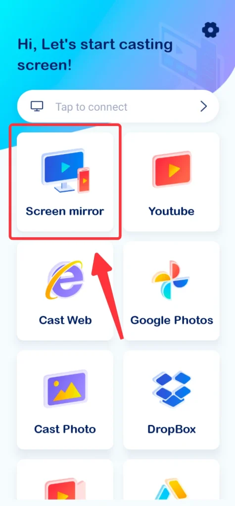 Screen mirror button