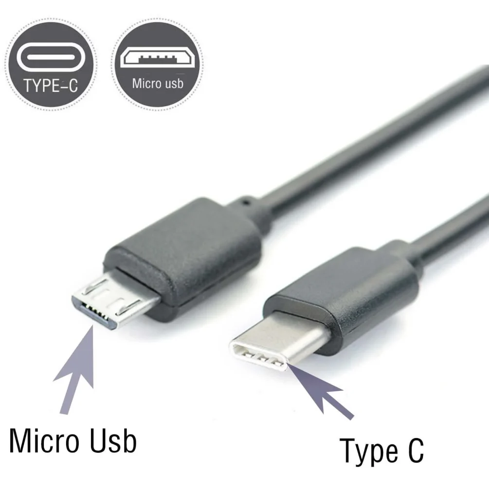 Micro USB and USB Type C