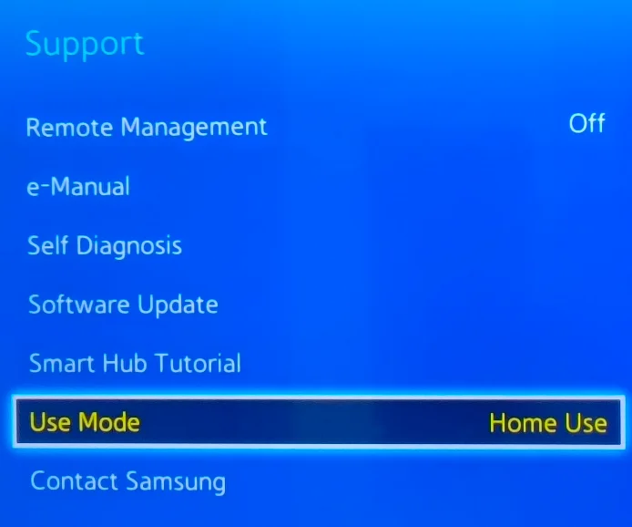 choose Hose Use on old Samsung TV