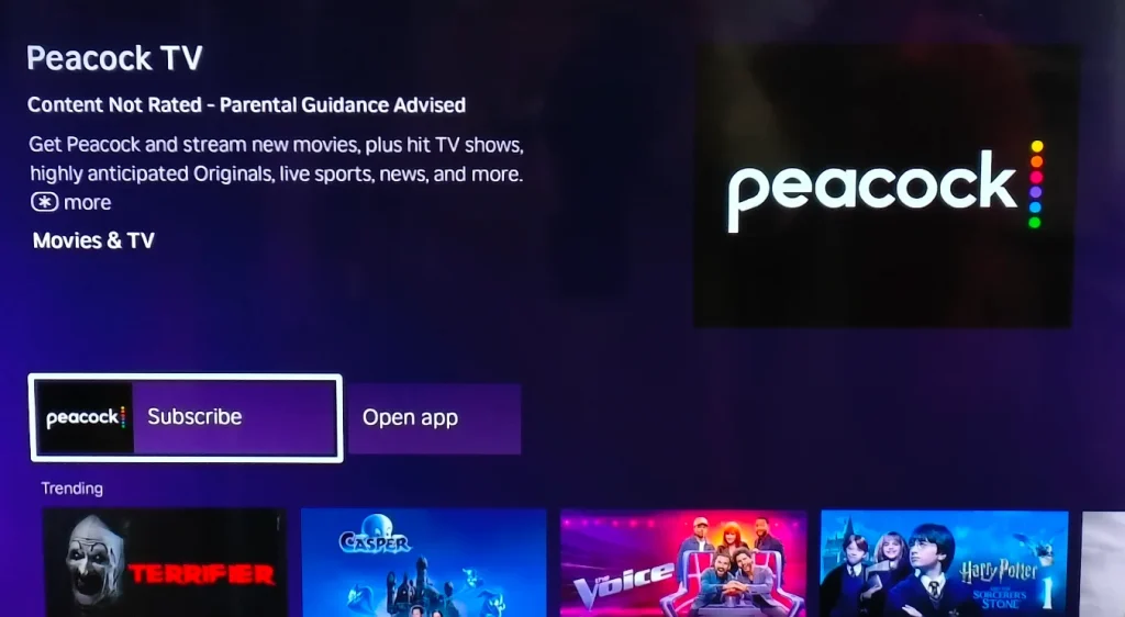 Peacock on Roku