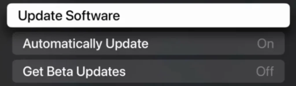 choose Update Software