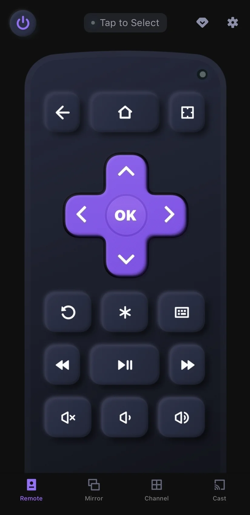 Roku TV remote app from BoostVision