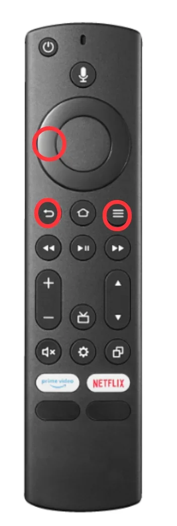 reset Firestick remote via button combination