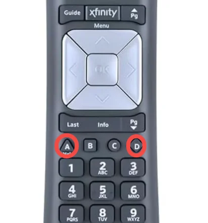 reset Xfinity remote