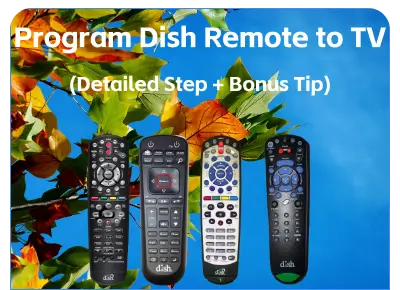 how to program dish remote to tv