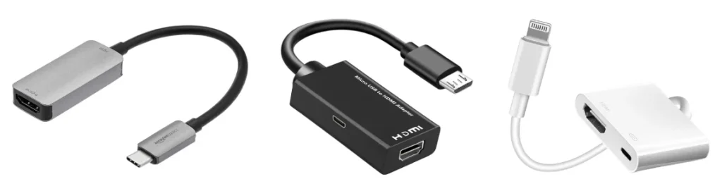 different HDMI adapter