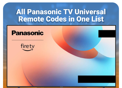 universal remote codes for panasonic tv