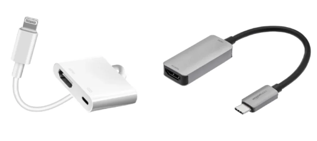 different HDMI adapters for iPhone