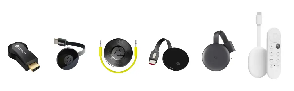 Different Chromecast models