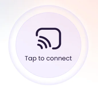 the cast button on the app