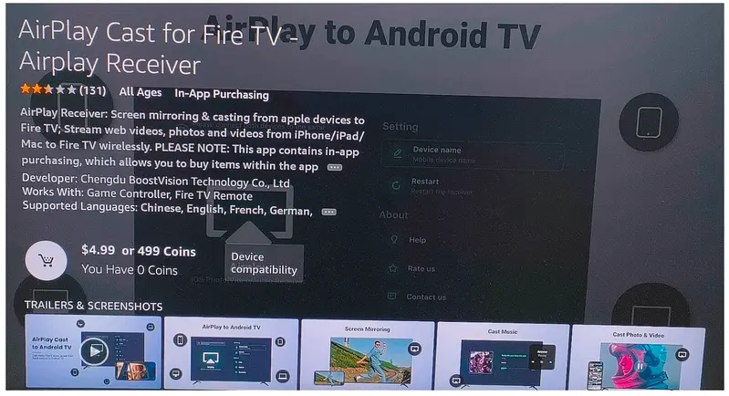 AirPlay Cast app for Fire TV