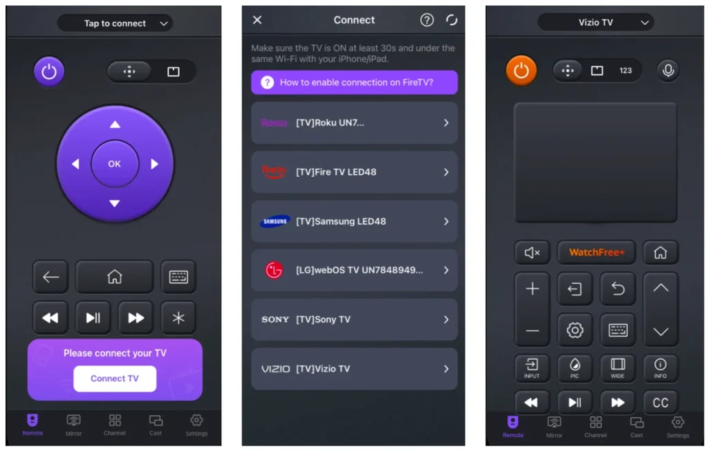 the Universal TV Remote Control app