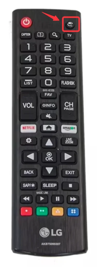 Input button on LG remote