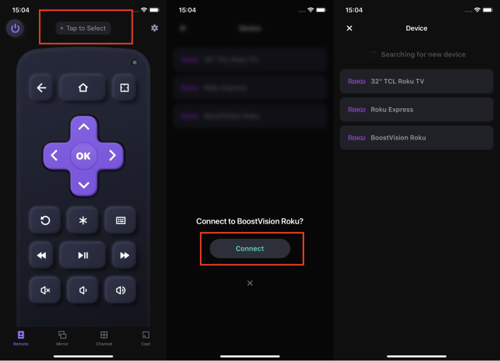 Aplicación de control remoto para Roku TV