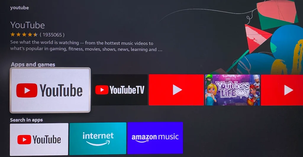 YouTube on Firestick