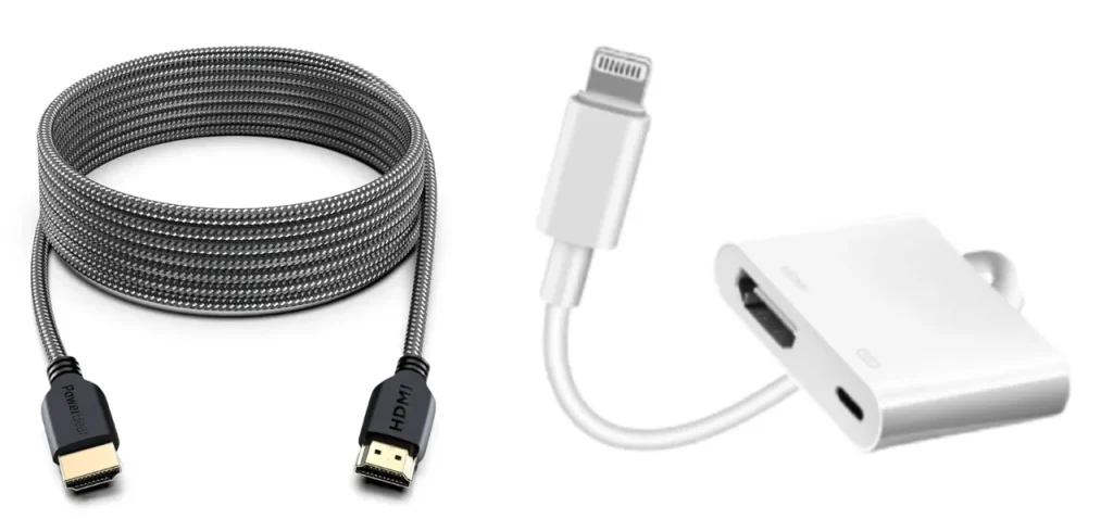 HDMI cable and adapter