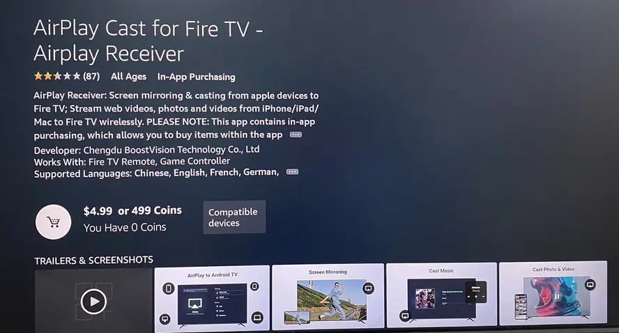 AirPlay Receiver on FireStick