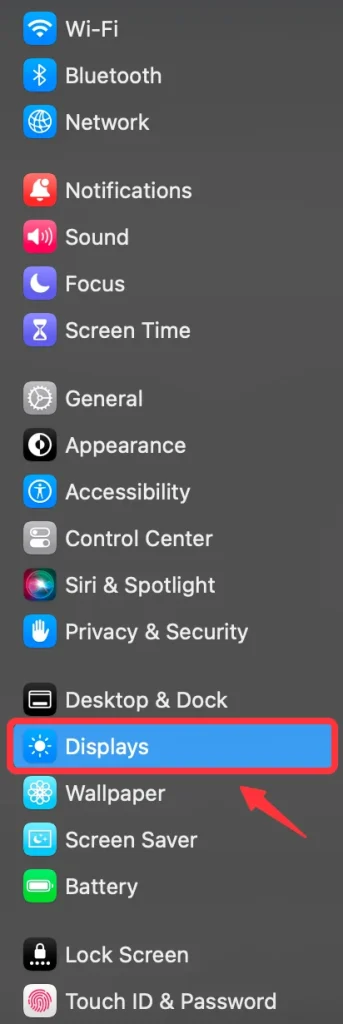 Display settings