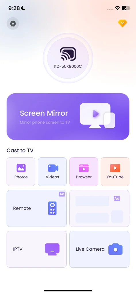 choose Screen Mirror