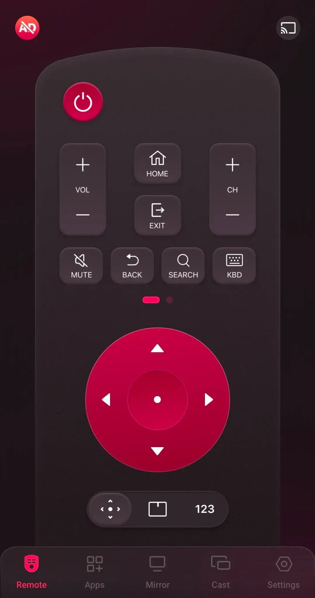 LG TV remote app from BoostVision