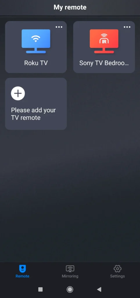 Universal Smart TV Remote app