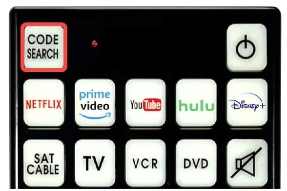 code search button on Jumbo universal remote