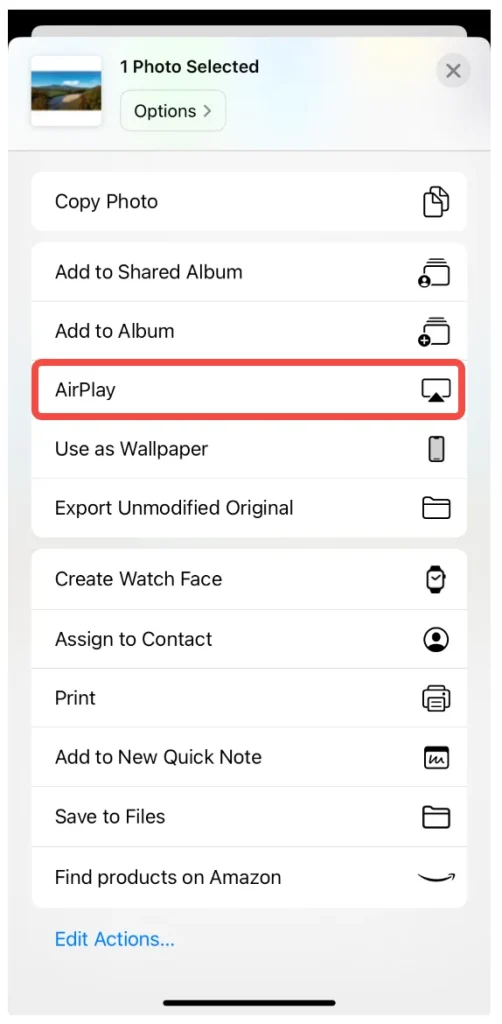 locate AirPlay icon