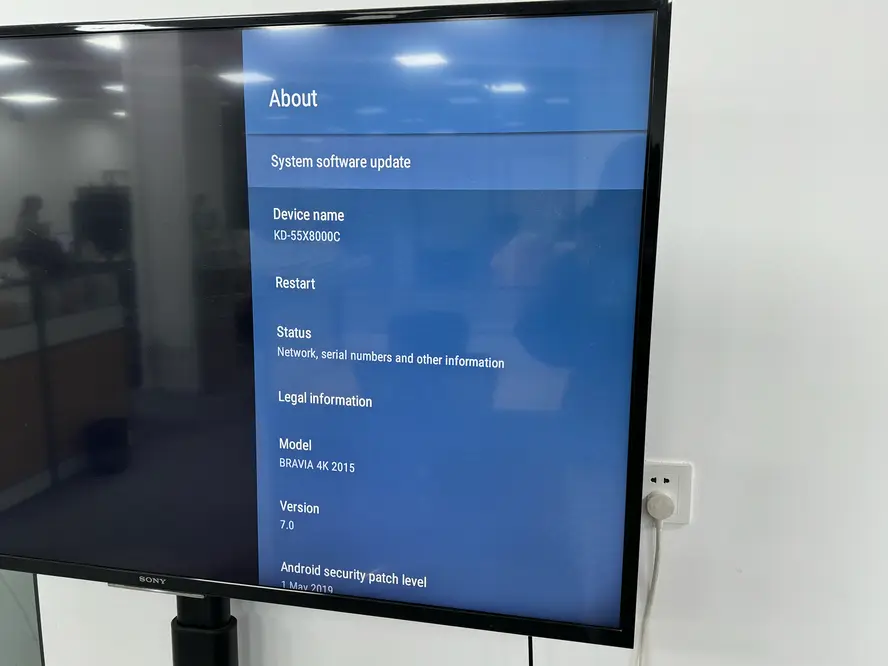 Update option on Sony TV