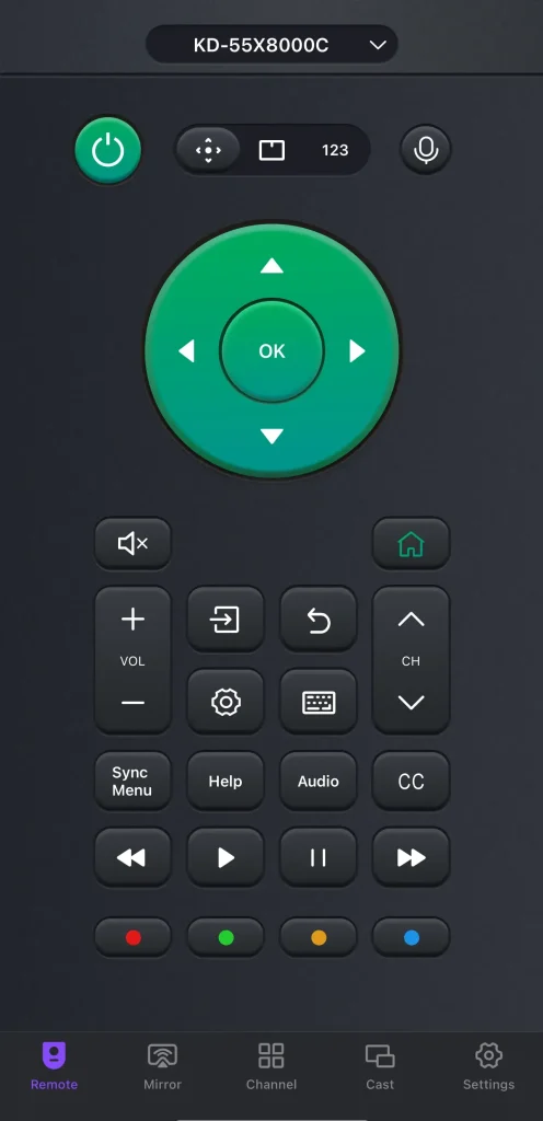 Sony TV remote app from Boostvision