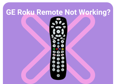 ge roku remote not working