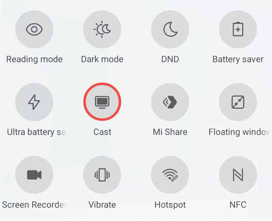 Cast on Xiaomi phone